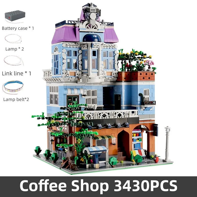 Building Blocks MOC Creator Expert Coffee Shop House Bricks Toys 16004 - 2