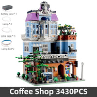 Thumbnail for Building Blocks MOC Creator Expert Coffee Shop House Bricks Toys 16004 - 2