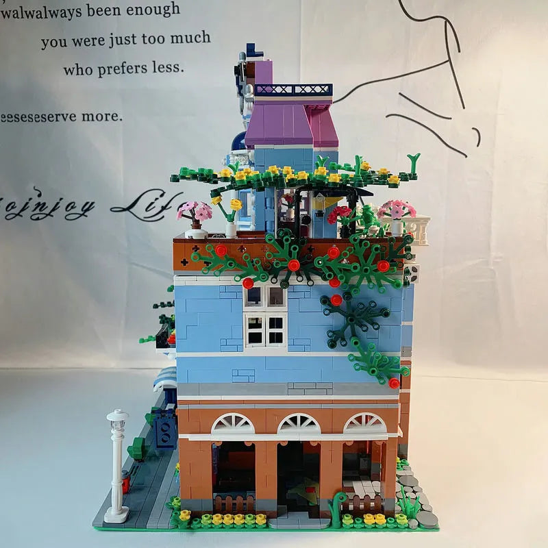 Building Blocks MOC Creator Expert Coffee Shop House Bricks Toys 16004 - 12