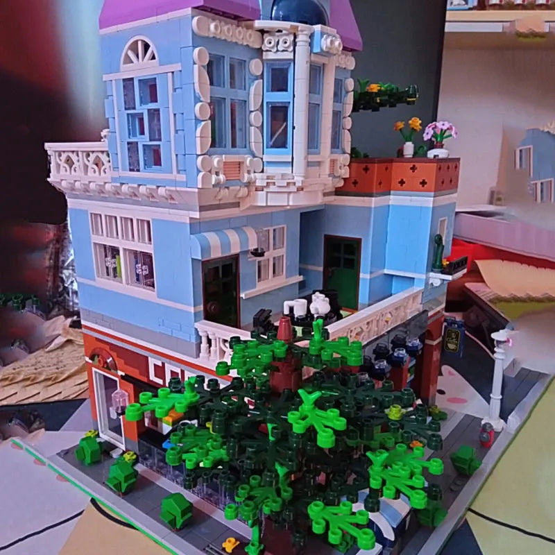 Building Blocks MOC Creator Expert Coffee Shop House Bricks Toys 16004 - 7