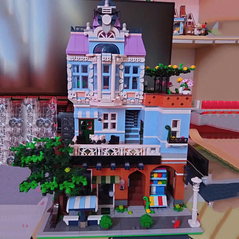 Building Blocks MOC Creator Expert Coffee Shop House Bricks Toys 16004 - 5
