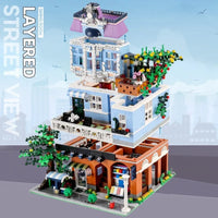 Thumbnail for Building Blocks MOC Creator Expert Coffee Shop House Bricks Toys 16004 - 20