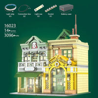 Thumbnail for Building Blocks MOC Creator Expert French Restaurant LED Bricks Toys 16023 Construction Set Toys - 2
