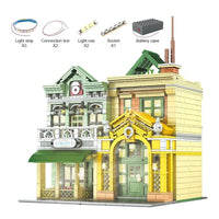 Thumbnail for Building Blocks MOC Creator Expert French Restaurant LED Bricks Toys 16023 Construction Set Toys - 1