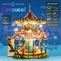 Thumbnail for Building Blocks MOC Creator Expert Motorized RC APP Carousel Bricks Toy 11011 - 2