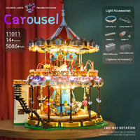 Thumbnail for Building Blocks MOC Creator Expert Motorized RC APP Carousel Bricks Toy 11011 - 6