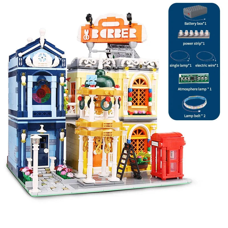 Building Blocks MOC Creator Experts City Barber Shop Bricks Toys 16031 - 1