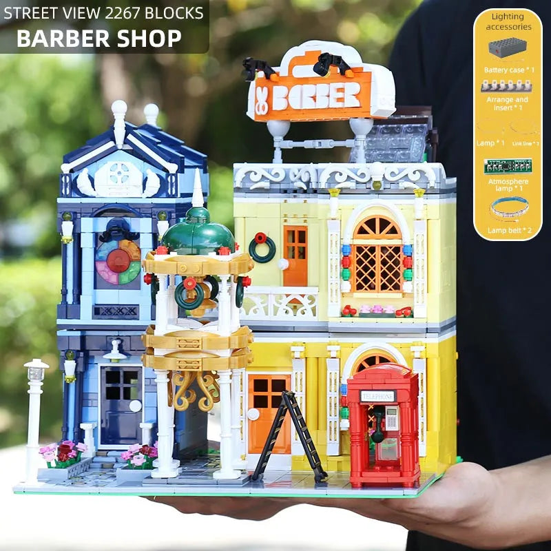 Building Blocks MOC Creator Experts City Barber Shop Bricks Toys 16031 - 2