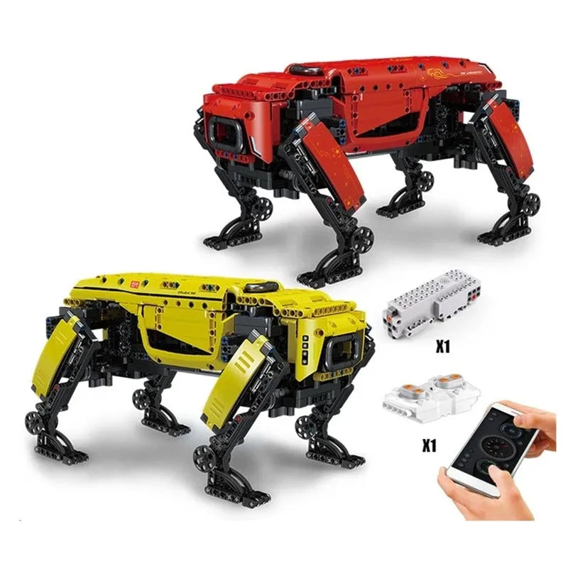 Building Blocks MOC Creator STEM Robot APP RC Red Dog Bricks Kids Toys - 4