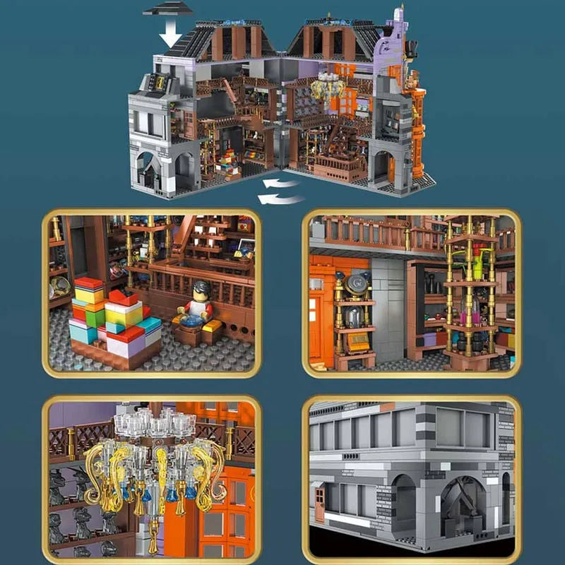 Building Blocks MOC Expert 16041 Harry Potter Magic Joker Shop Bricks Toys Construction Set Toys - 9