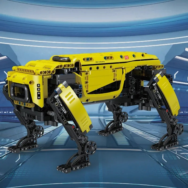 Building Blocks MOC Expert APP RC Yellow Dog Robots STEM Bricks Kids Toys - 2