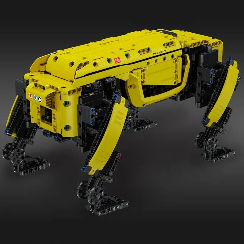 Building Blocks MOC Expert APP RC Yellow Dog Robots STEM Bricks Kids Toys - 4