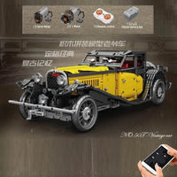 Thumbnail for Building Blocks MOC Expert RC APP Vintage T50 Car Bricks Toys 13080D - 4