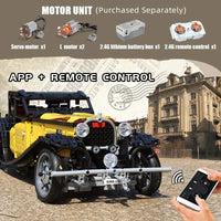 Thumbnail for Building Blocks MOC Expert RC APP Vintage T50 Car Bricks Toys 13080D - 16