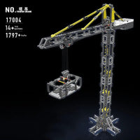 Thumbnail for Building Blocks MOC Expert Tech Motorized RC APP Tower Crane Bricks Toy 17004 - 11