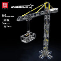 Thumbnail for Building Blocks MOC Expert Tech Motorized RC APP Tower Crane Bricks Toy 17004 - 12