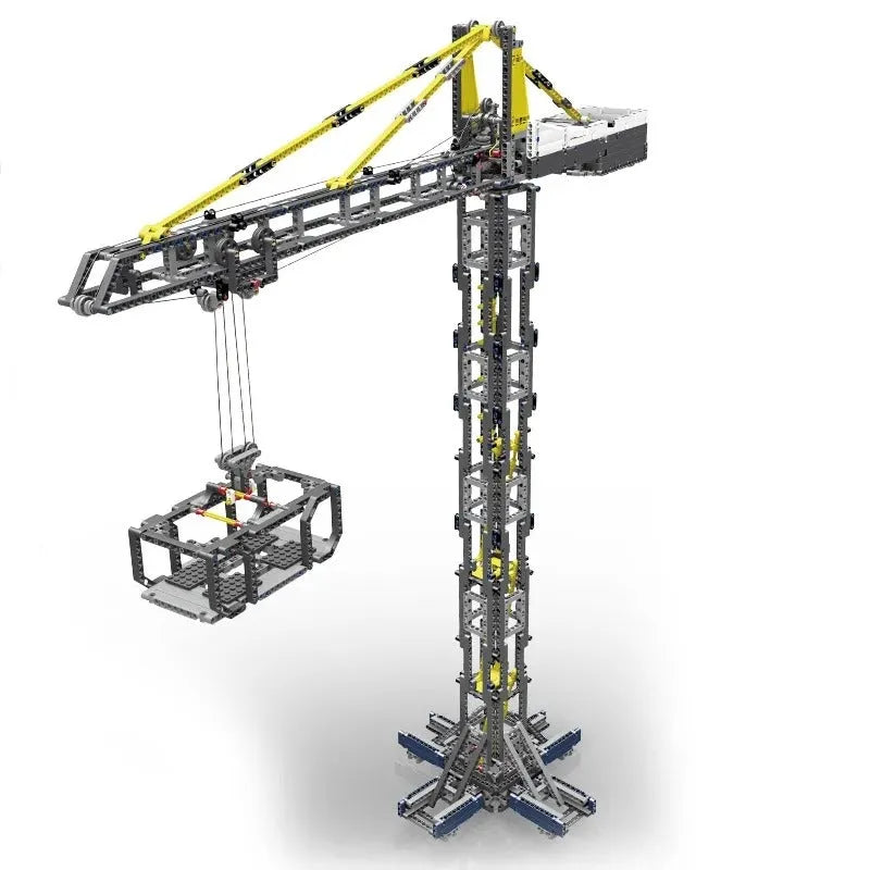 MOC Expert Tech Motorized RC Tower Crane Building Blocks