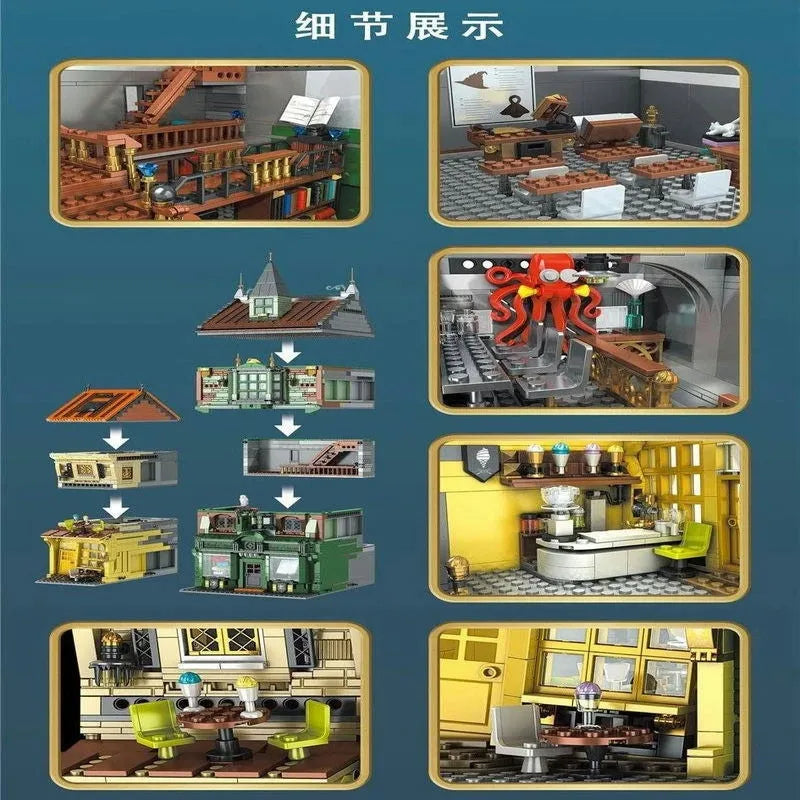 Building Blocks MOC Experts 16040 Harry Potter Magic Book Store Bricks Toy Construction Set Toys - 3