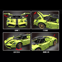 Thumbnail for Building Blocks MOC Ferrari Enzo Super Racing Sports Car Bricks Toy 13074 - 15