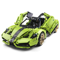 Thumbnail for Building Blocks MOC Ferrari Enzo Super Racing Sports Car Bricks Toy 13074 - 9