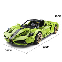 Thumbnail for Building Blocks MOC Ferrari Enzo Super Racing Sports Car Bricks Toy 13074 - 7