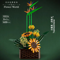 Thumbnail for Building Blocks MOC Flower Bouquet Potted Birds Of Paradise Plant Bricks Toys - 3