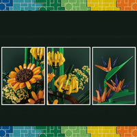 Thumbnail for Building Blocks MOC Flower Bouquet Potted Birds Of Paradise Plant Bricks Toys - 5