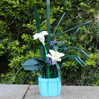 Thumbnail for Building Blocks MOC Flowers Bouquet Bonsai Lily Potted Plant Bricks Toys - 6