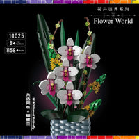 Thumbnail for Building Blocks MOC Flowers Bouquet Potted Butterfly Orchid Plant Bricks Toy Construction Set Toys - 2