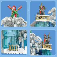 Thumbnail for Building Blocks MOC Girl Creative Expert Princess Crystal Falls Castle Bricks Toy - 6