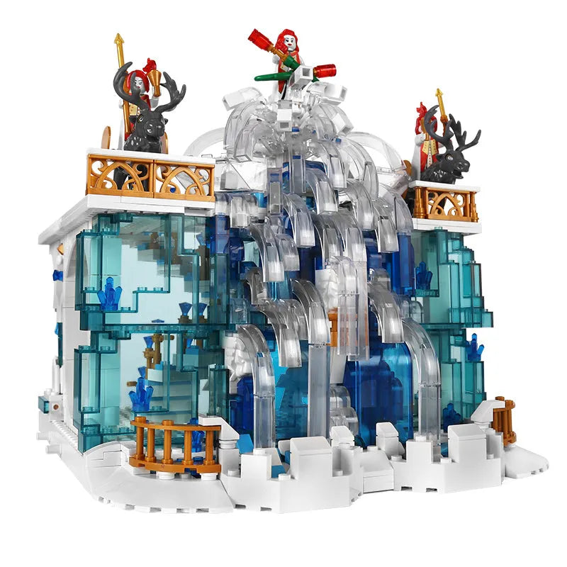 Building Blocks MOC Girl Creative Expert Princess Crystal Falls Castle Bricks Toy - 2