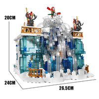 Thumbnail for Building Blocks MOC Girl Creative Expert Princess Crystal Falls Castle Bricks Toy Construction Set Toys - 3