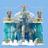 Thumbnail for Building Blocks MOC Girl Creative Expert Princess Crystal Falls Castle Bricks Toy - 5