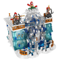 Thumbnail for Building Blocks MOC Girl Creative Expert Princess Crystal Falls Castle Bricks Toy Construction Set Toys - 1