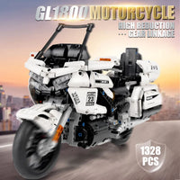 Thumbnail for Building Blocks MOC Gold Wing GL1800 Classic Motorcycle Bricks Toys 23001 - 3