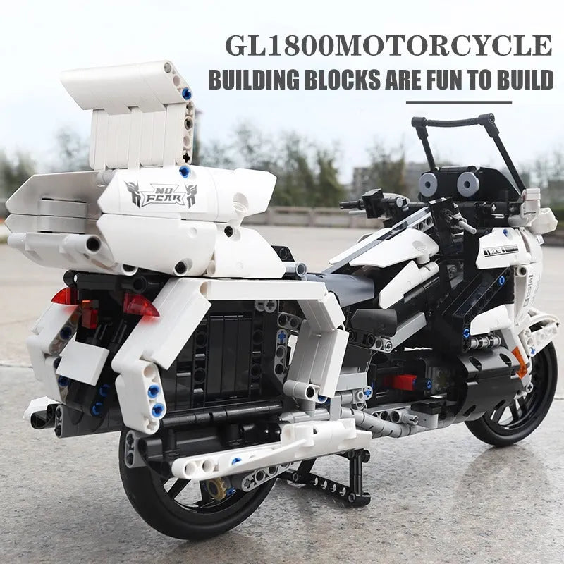 Building Blocks MOC Gold Wing GL1800 Classic Motorcycle Bricks Toys 23001 - 8