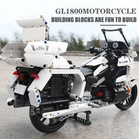 Thumbnail for Building Blocks MOC Gold Wing GL1800 Classic Motorcycle Bricks Toys 23001 - 8