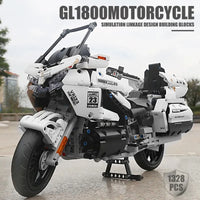 Thumbnail for Building Blocks MOC Gold Wing GL1800 Classic Motorcycle Bricks Toys 23001 - 9