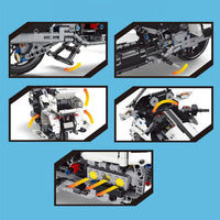 Thumbnail for Building Blocks MOC Gold Wing GL1800 Classic Motorcycle Bricks Toys 23001 - 6