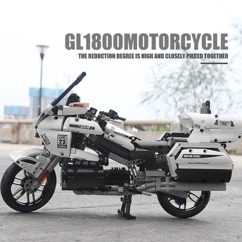 Building Blocks MOC Gold Wing GL1800 Classic Motorcycle Bricks Toys 23001 - 7