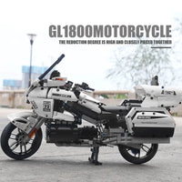 Thumbnail for Building Blocks MOC Gold Wing GL1800 Classic Motorcycle Bricks Toys 23001 - 7