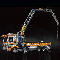 Thumbnail for Building Blocks MOC Heavy-Duty Pneumatic Concrete Pump Truck Bricks Toy Construction Set Toys - 4