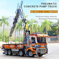 Thumbnail for Building Blocks MOC Heavy-Duty Pneumatic Concrete Pump Truck Bricks Toy Construction Set Toys - 8