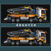 Thumbnail for Building Blocks MOC Heavy-Duty Pneumatic Concrete Pump Truck Bricks Toy Construction Set Toys - 5
