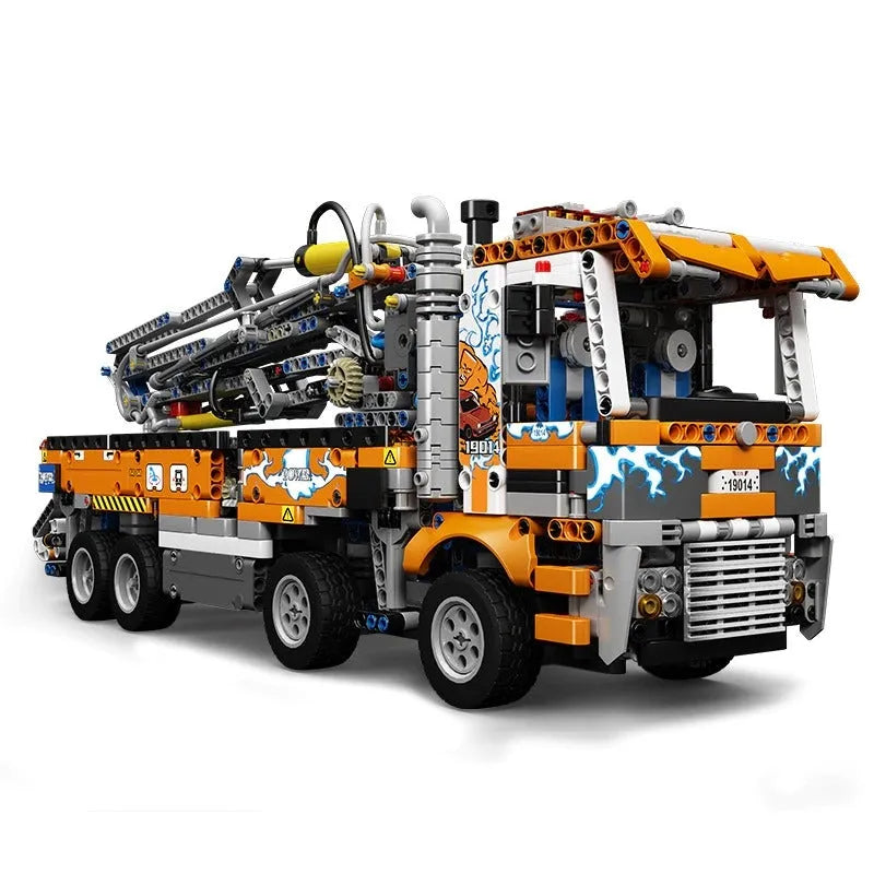 Building Blocks MOC Heavy-Duty Pneumatic Concrete Pump Truck Bricks Toy Construction Set Toys - 1