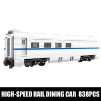 Thumbnail for Building Blocks MOC High-Speed Bail Dinning Extension Car Bricks Toy Construction Set Toys - 1