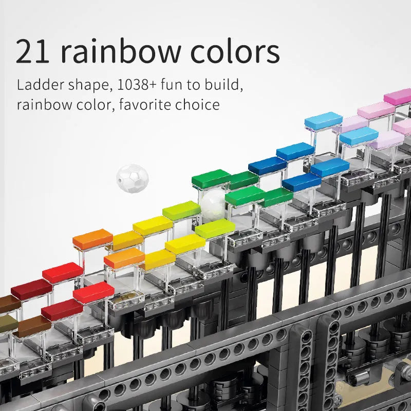 Building Blocks MOC Ideas Expert The Rainbow Stepper Bricks Toy 26004 - 4