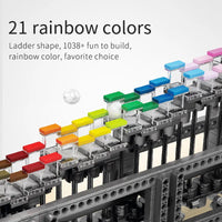 Thumbnail for Building Blocks MOC Ideas Expert The Rainbow Stepper Bricks Toy 26004 - 4
