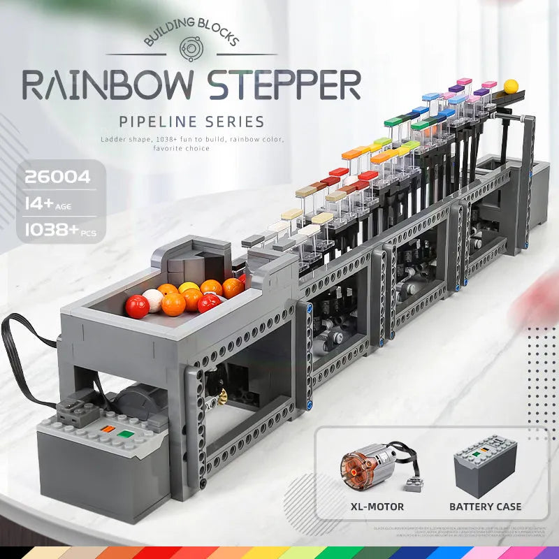 Building Blocks MOC Ideas Expert The Rainbow Stepper Bricks Toy 26004 - 2