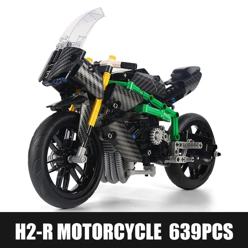 Building Blocks MOC KAWASAKI H2R Racing Motorcycle Bricks Toy 23002 - 1